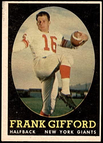 1958 Топпс 73 Френк Гифорд Newујорк гигант-ФБ VG Giants-FB USC
