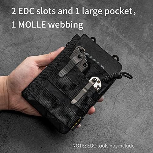 Viperade VE18 EDC торбичка, џебна организаторска торбичка за мажи, торбичка за организатор на џебот на ЕДЦ, 3 слотови со 2 џебови