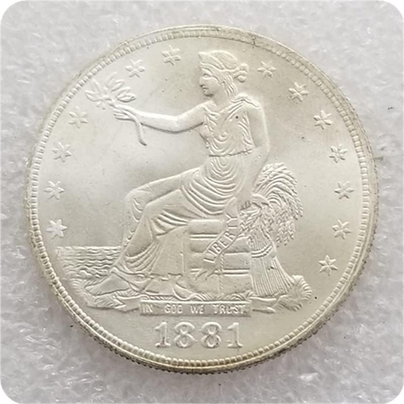 Антички Занаети Американски Монети 1881-П Странски Комеморативни Монети Сребрени Долари