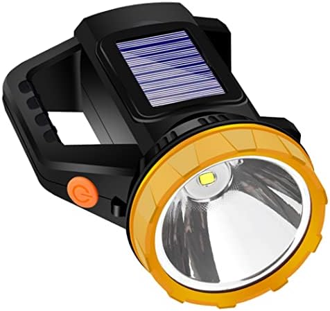 Стандардни факели Kuyyfds, LED Flyler Flashlight Solar USB Searchlight Toock со рачна светлина за пребарување на светлина на пастата од страна