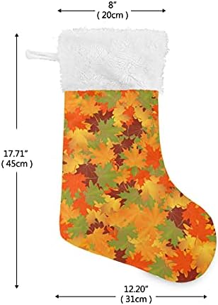 Алаза Божиќни чорапи Есенски остава јавор класични персонализирани големи декорации за порибување за семејни празнични сезони за забави